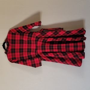 Plaid VLD midi dress